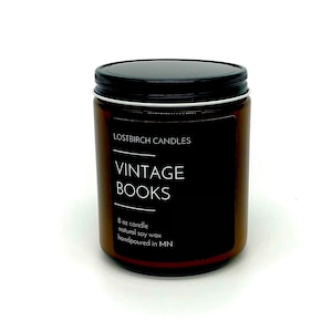 Vintage Books Book Inspired Scented Soy Candles soycandle book candle old books classic books book nerd bookish candle image 1