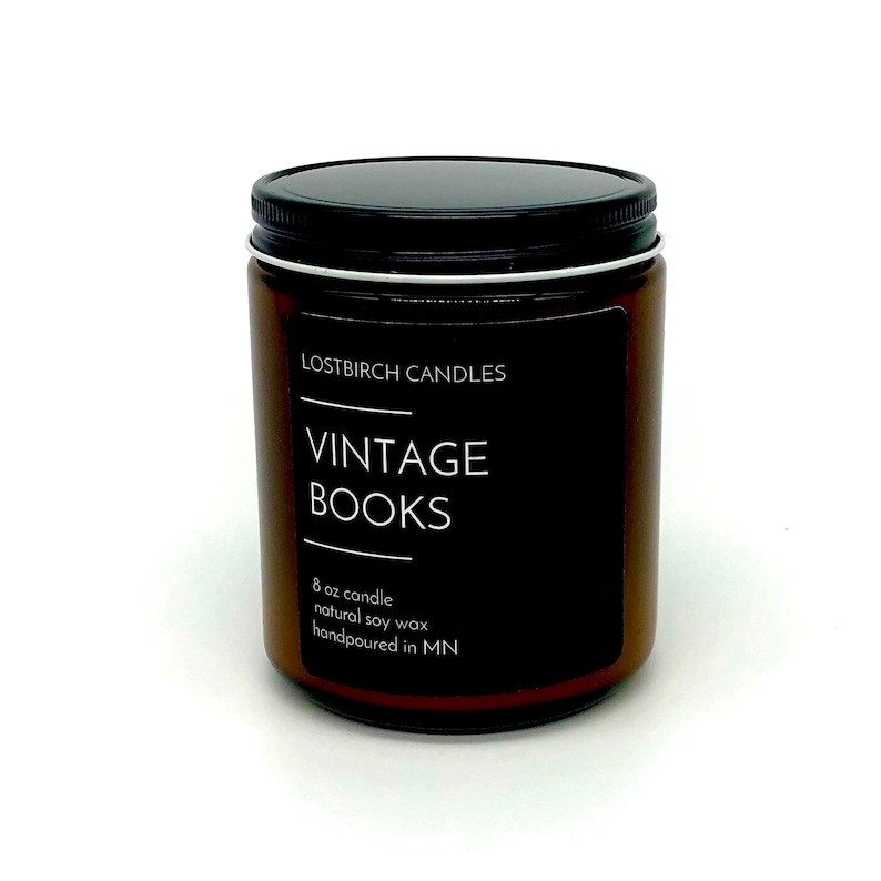 Vintage Books Book Inspired Scented Soy Candles soycandle book candle old books classic books book nerd bookish candle image 1