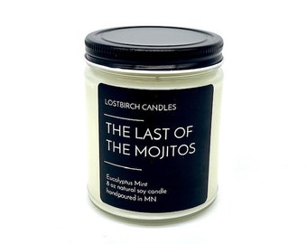 Last of the Mojitos Soy Candle - Eucalyptus Mint Bookish Gift