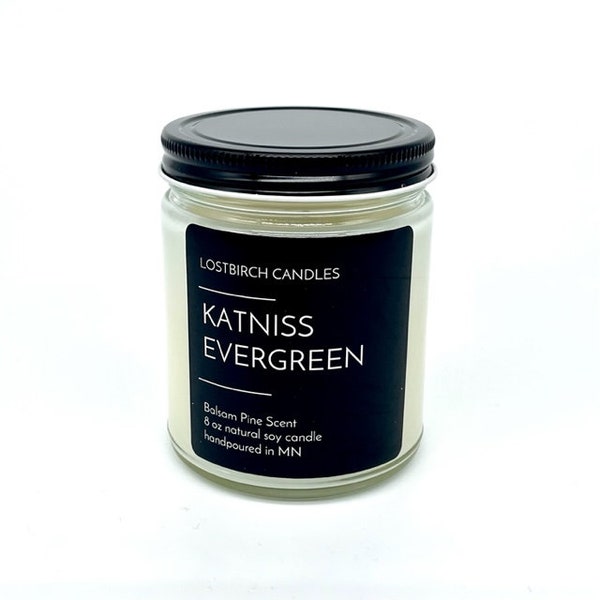 Katniss Evergreen - Christmas Inspired Candle - soy candle - pine candle - christmas candle - pine scent