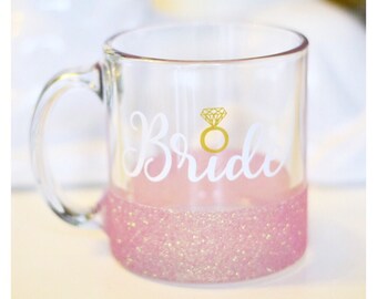 Bride Glitter Mug - Bride To Be Mug - Engagement Mug - Bridal Party Mug - Bride Mug - Bridesmaids Mugs - Engaged Mug - Bridal Shower Gift