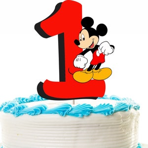 Mickey Mouse Cake Topper 2nd Birthday Topper Or Centerpiece Etsy Mickey Mouse Cake Topper 2nd Birthday Topper Or Centerpiece Etsy