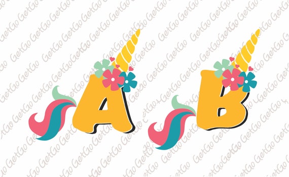 Download A B Letters Unicorn Monogram Svg Girls Monogram Unicorn Etsy 3D SVG Files Ideas | SVG, Paper Crafts, SVG File