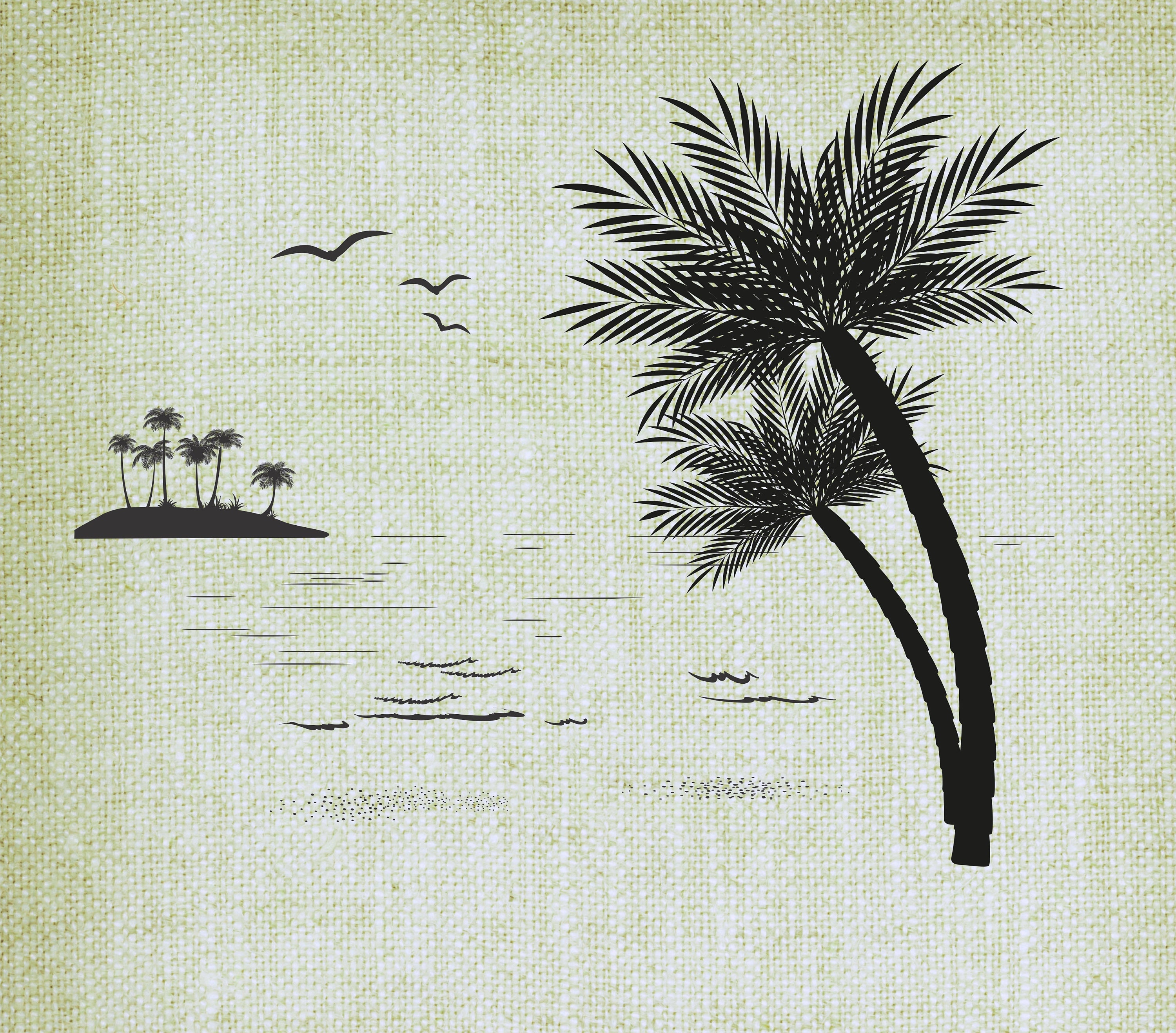 Palm Trees Svg Paim Tree And Island Palm Tree Cut File Etsy