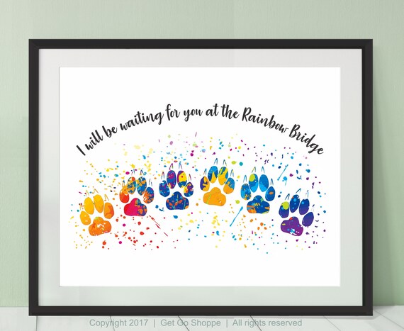 Rainbow Bridge I Ll Be Waiting For You Paint Splash Etsy Rainbow Bridge I Ll Be Waiting For You Paint Splash Etsy