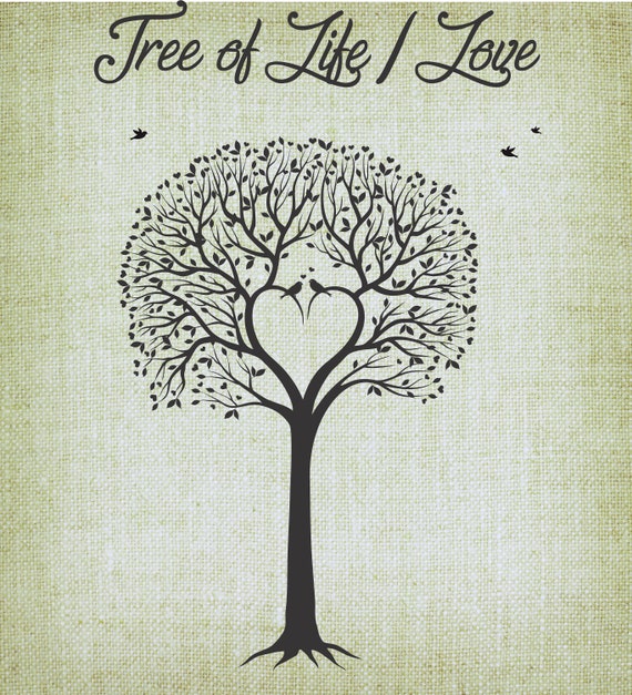 Tree Of Life Svg Love Birds Tree Tree Cut File Vector Tree Etsy
