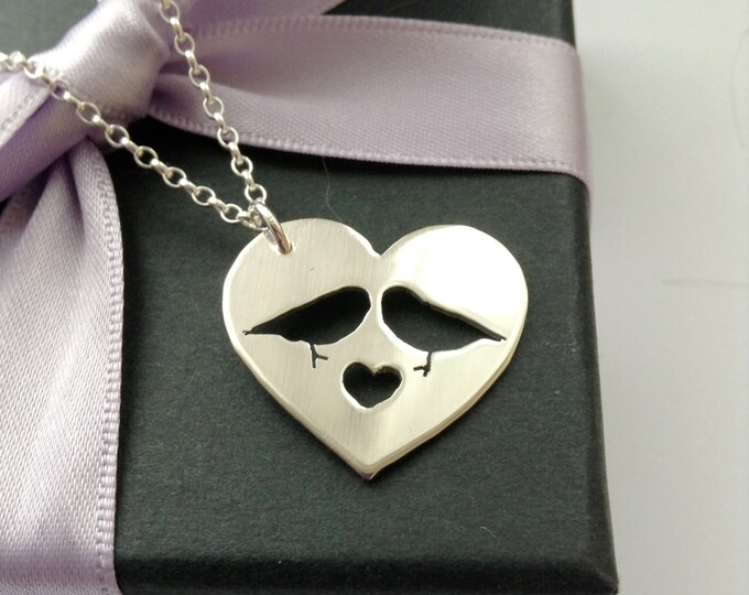 Ag Sterling Pink & Sterling Silver Love Bird & Letter Charm main image 0