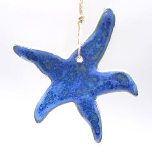 Handmade Starfish Ceramic Coral Reef Creatures Wall Hanging Art Ocean Aquarium Ornament Decor Sea Star Beach Decor 3.5 Wide