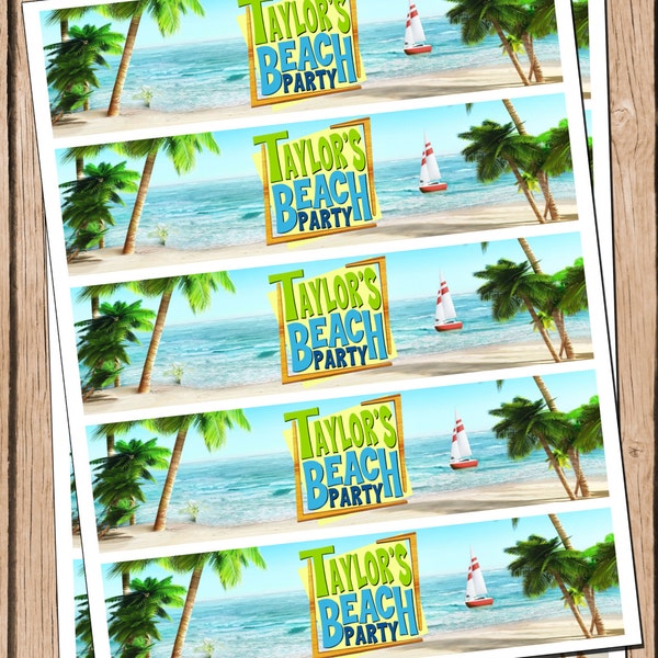 Teen Beach Movie Water Bottle Labels, Teen Beach Movie Party, Teen Beach Movie Birthday