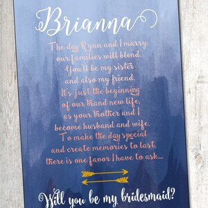 Will You Be My Bridesmaid, Sister In Law Karte, Bridesmaid Card **DIGITAL FILE**