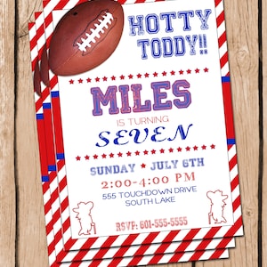 Football Invitaton, Football Party Invitation, Football