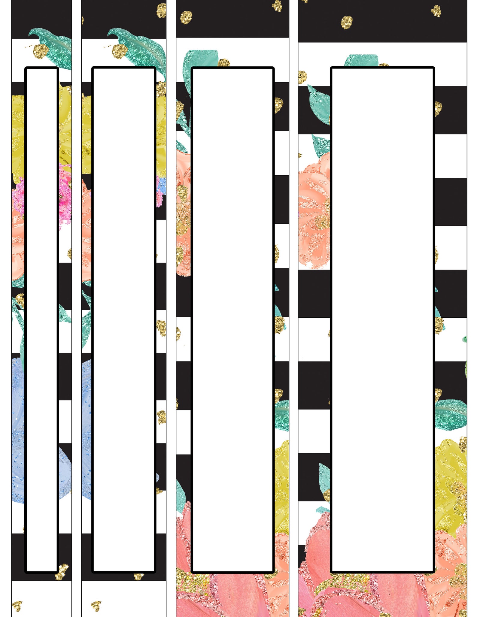 Binder Inserts Personalized Printable Binder Inserts Floral Etsy