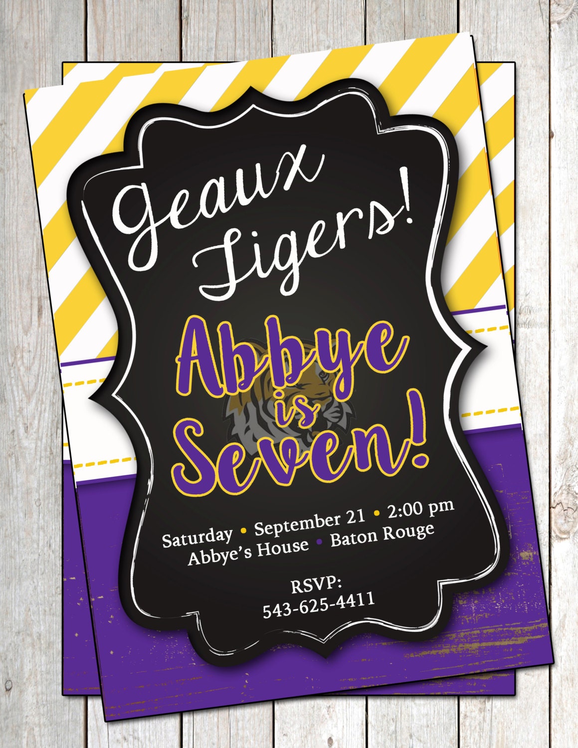Louisiana State Tigers Bottle Labels – LSU – Sports Invites