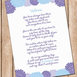 Will You Be My Matron of Honor Card, Sister Card, Bridesmaid Card **DIGITAL FILE**