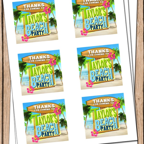 Teen Beach Movie Favor Tags, Teen Beach Movie Party, Teen Beach Movie Birthday