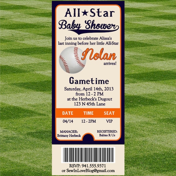 Baseball Baby Shower Invitation Etsy