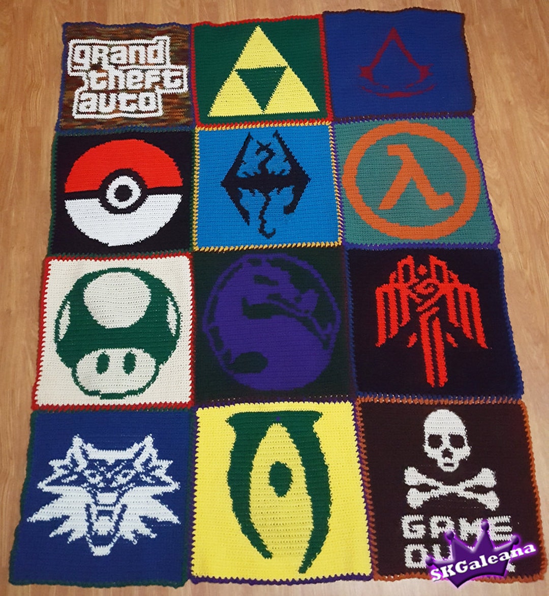Crochet Video Game Blanket Pattern Etsy Canada