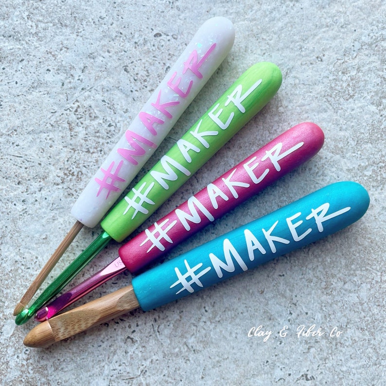 READY TO SHIP Maker Slim Crochet Hooks image 0