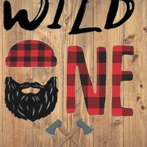 Wild one Birthday design 1 years old image 1