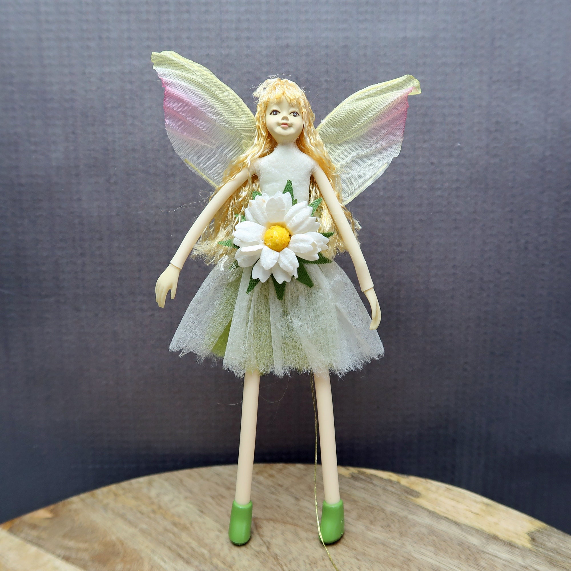 Vintage Tassie Fairy Daisy Posable Art Doll, NOS in Original Box