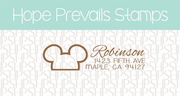 Custom Address Stamps - Mickey Mouse Disney Wedding, Housewarming ...