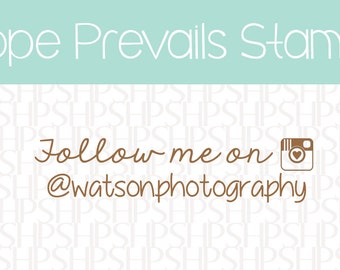 Custom Follow Me Instagram, Facebook, Twitter, Pinterest, Product Tag Label, Christmas gift, rubber stamp, return address stamp, self inking