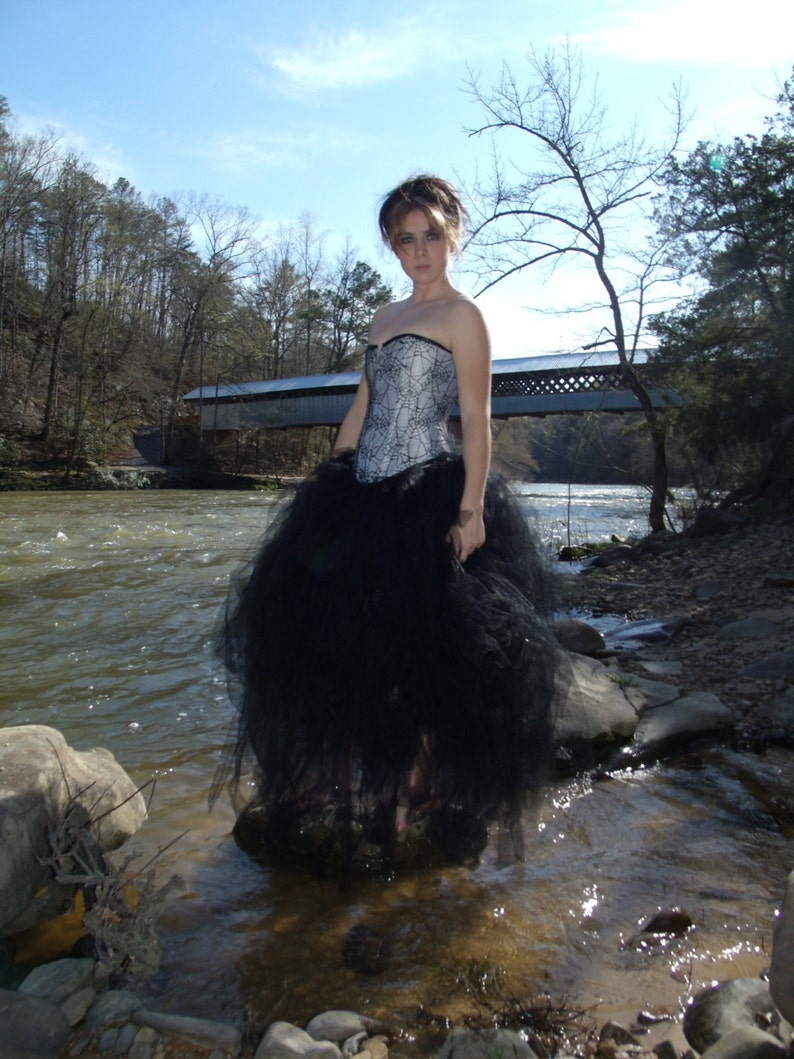 Prom Gothic Burlesque Wedding Prom Dress TuTu Tulle Skirt & image 0