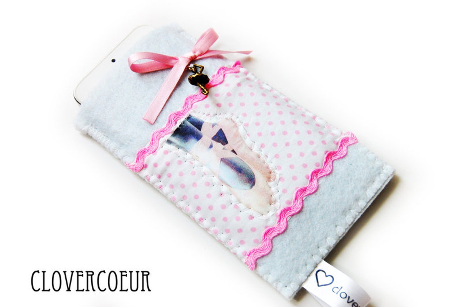 mobile phone bag smartphone ~ ballet ballerina white phone case