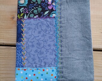 Handmade Patchwork Needle Book, Hand Embroidered Needle Case, Eco Needle Case, Upcycled Sewing Case, Recycled Stitching Holder
