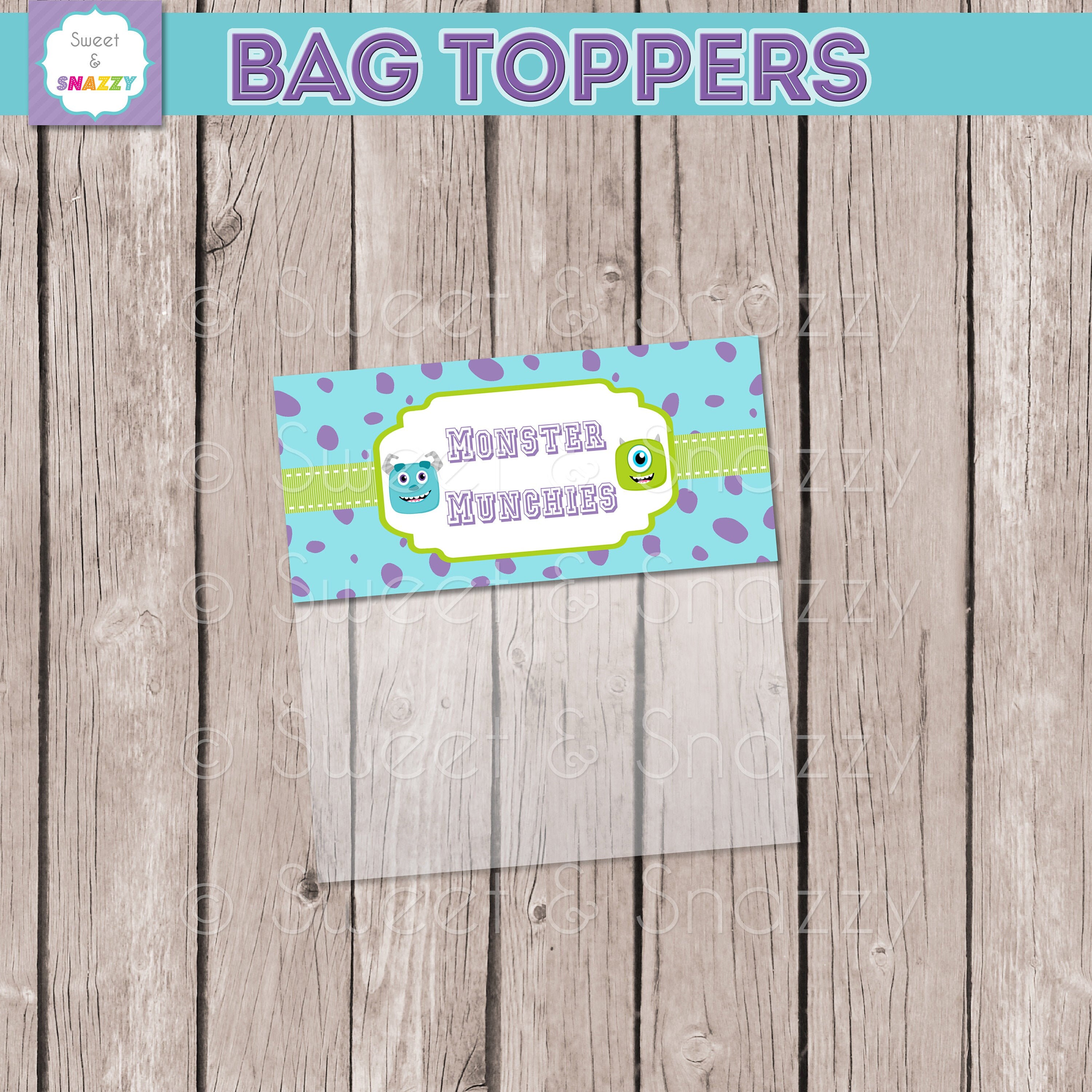 Instant Download Bag Toppers Monsters Inc Monsters Etsy Instant Download Bag Toppers Monsters Inc Monsters Etsy