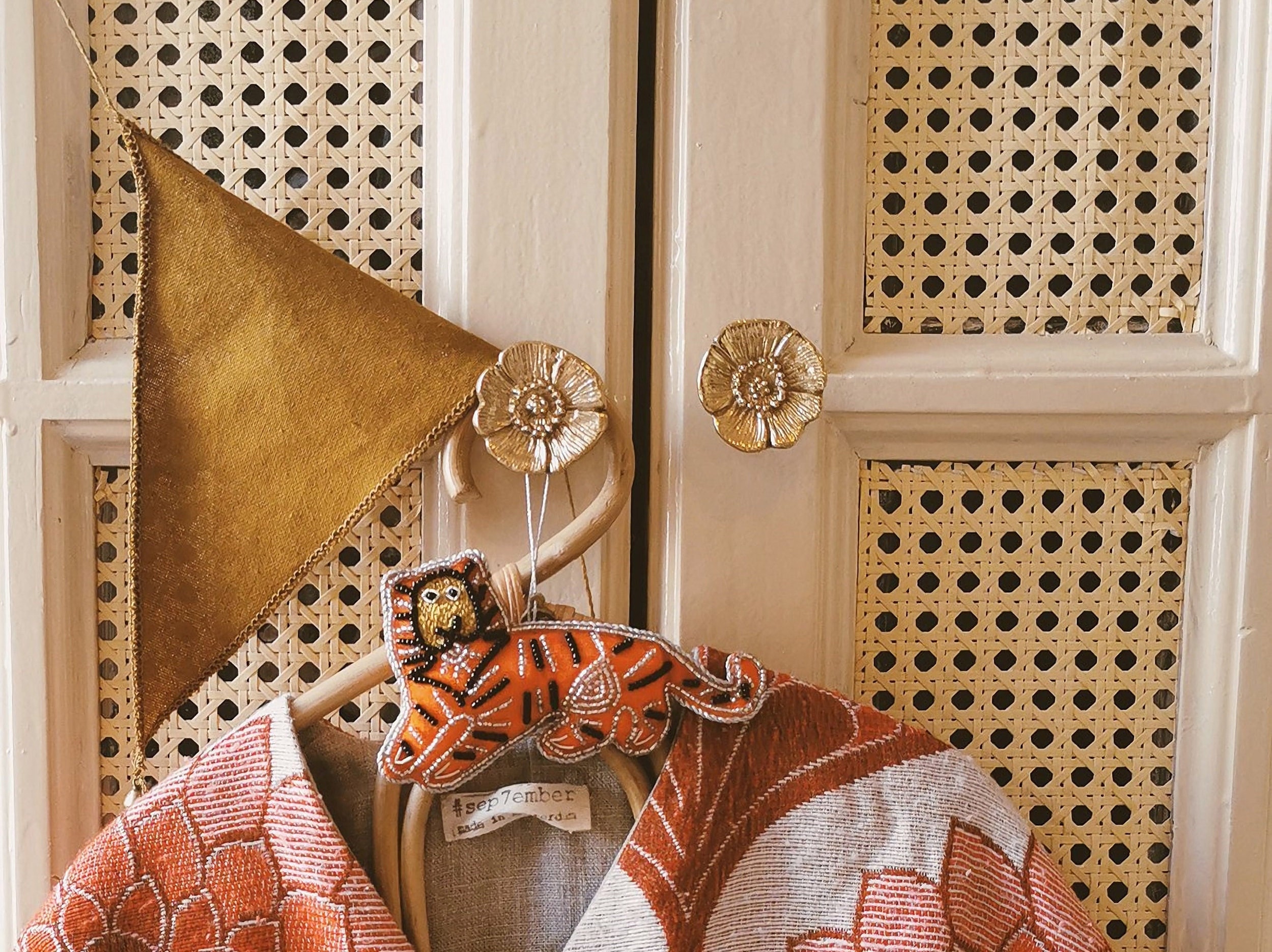 Bouton Coquelicot en Laiton Fait Main - Bouton de Tiroir| Boutons d'armoire| Poignées Porte| Patère|