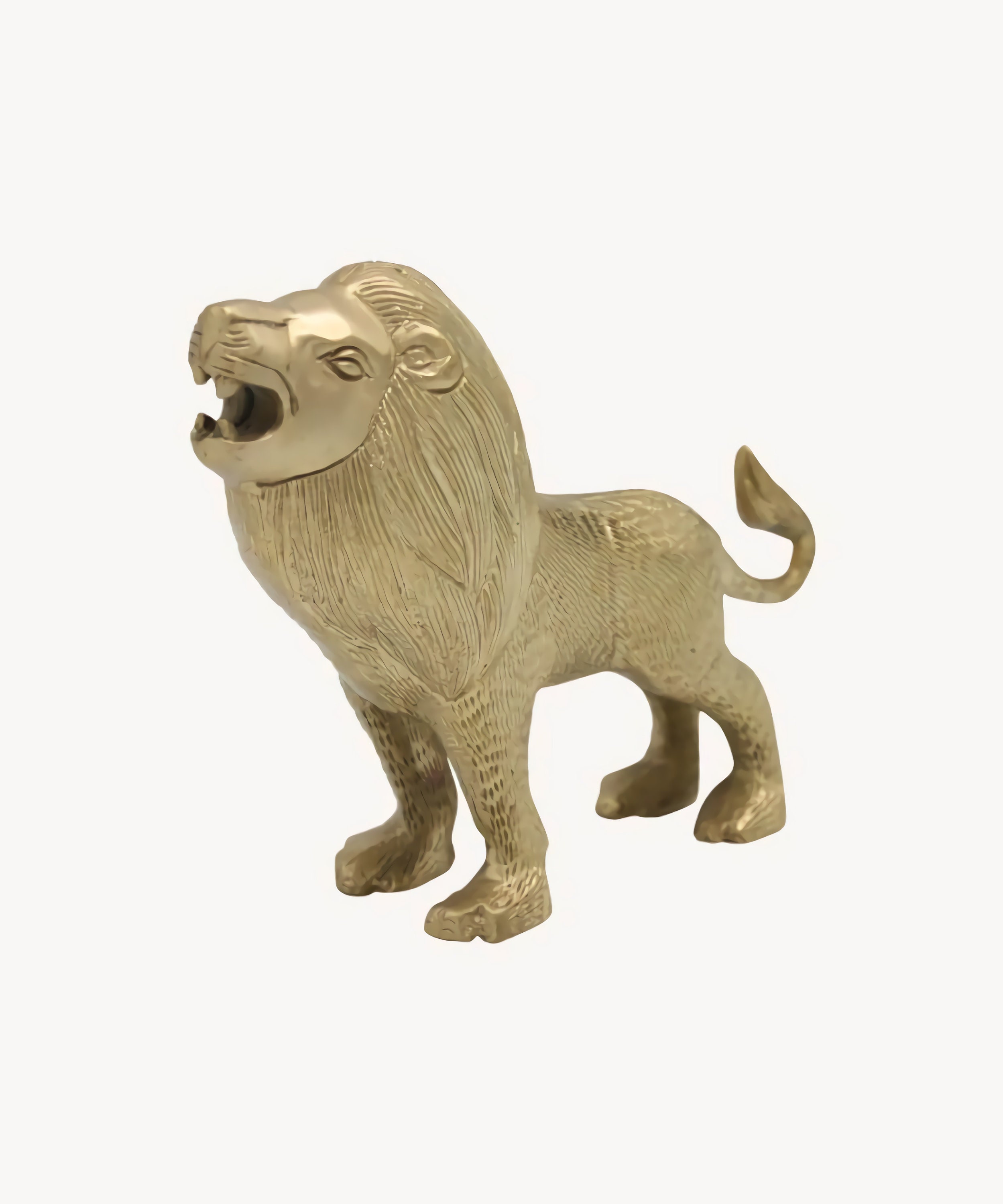 statue en Laiton Fait à La Main - Lion