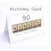 Scrabble 90th Birthday Card --- 90 its only 9 in Scrabble (2 gifts in 1)