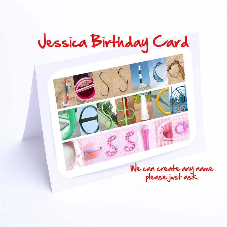 Jessica Personalised Birthday Card | Etsy