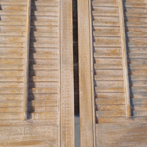 Set of 2 Wood Shutters - weathered copper puppy love