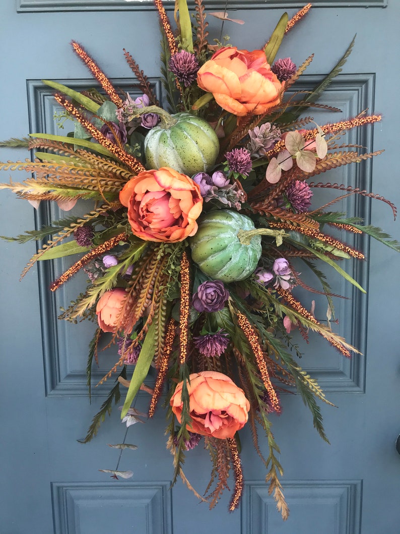 Fall Front Door Swag, Fall Swag, Swag for Front Door, Fall Swag Wreaths