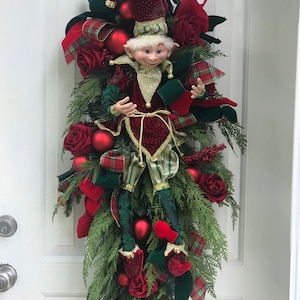 Christmas swag, Christmas front door swag, swag for front door, Christmas swag wreaths, front door wreaths, swag front door wreath