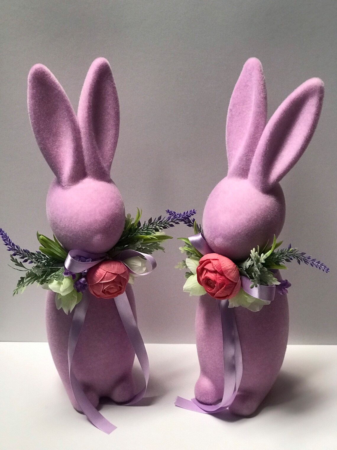 Flocked Button Nosed Bunny - Medium - Brights main image 1
