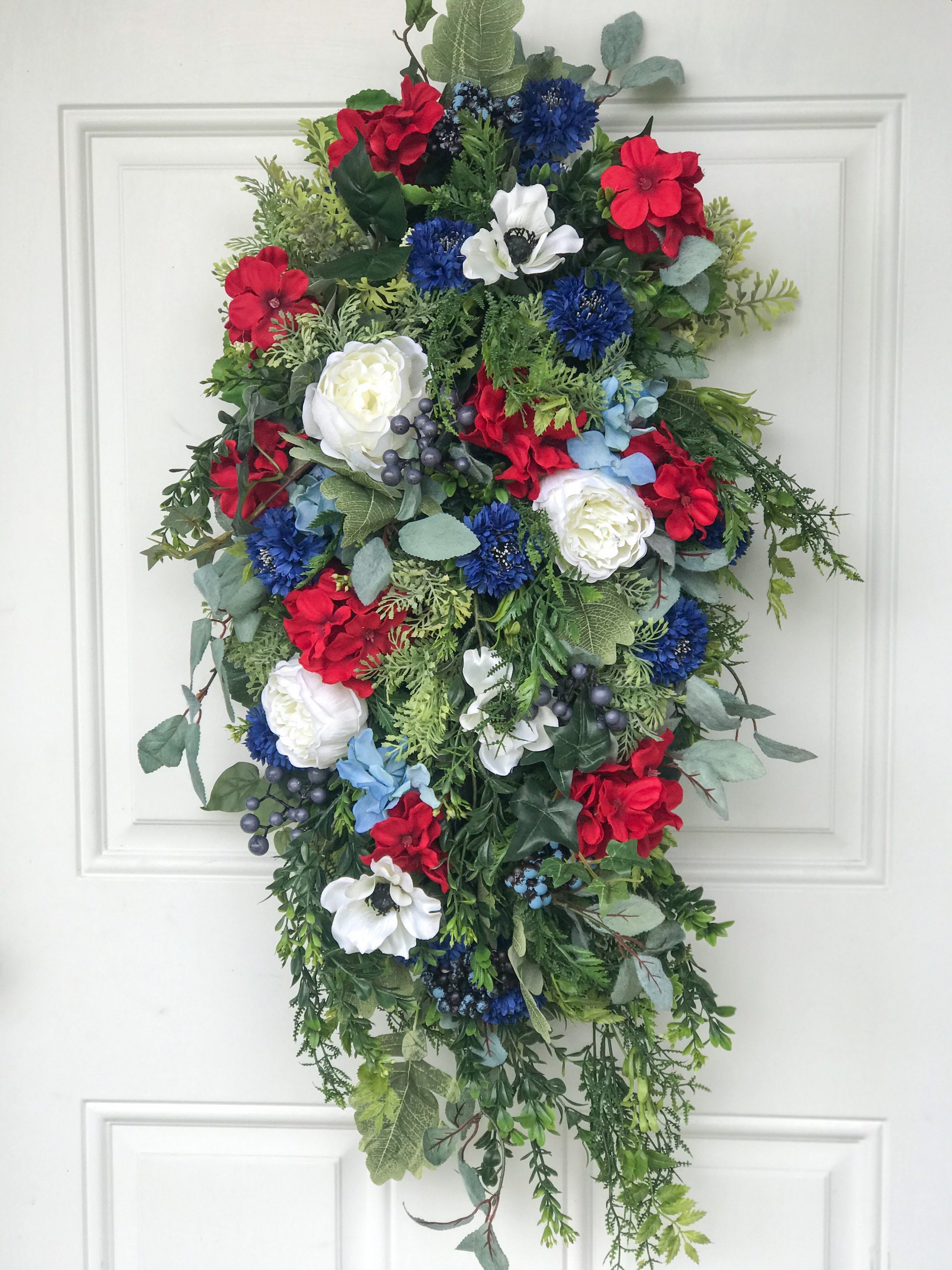 Summer swag Summer front door swag swag for front door Etsy.de