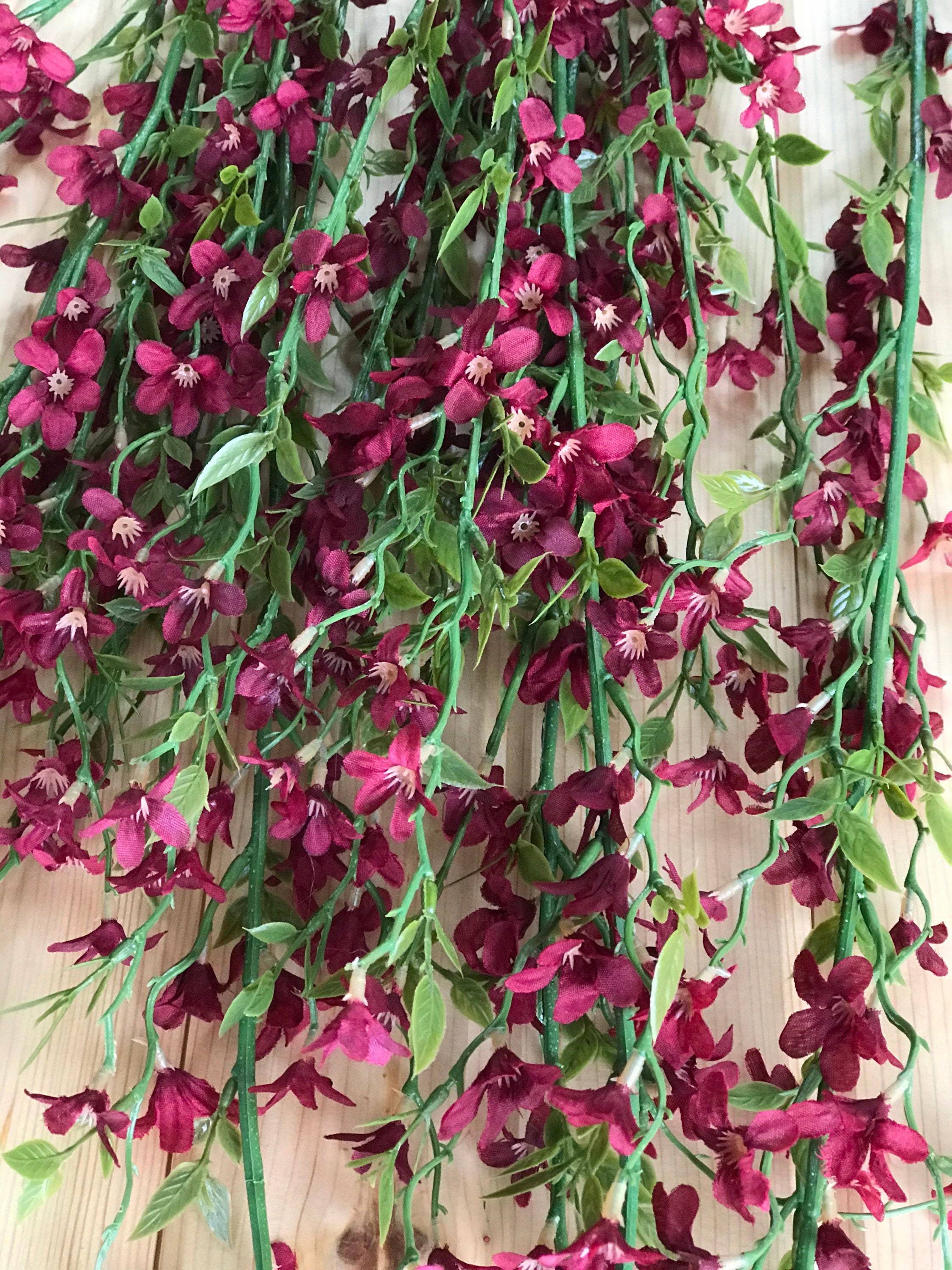 Verbedum dark red silk floral floral bush spring flowers Etsy