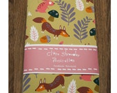 Handmade  fox and rabbit notebook