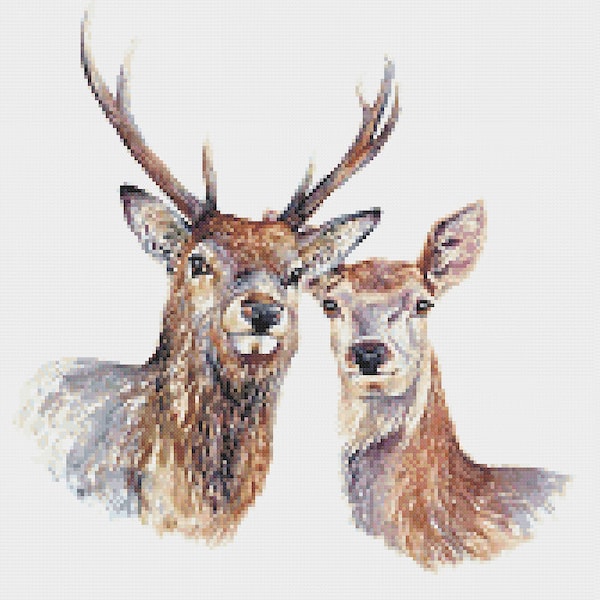 Deer Counted Cross Stitch Kit - Proudlock and Felicity (Field and Fur)