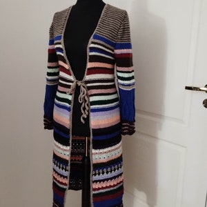 Crochet coat,, long coat, sweater, cardigan hand crafted, long cardigan sweater, made to order image 3