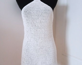 Crochet mini dress  - made to order - hand made