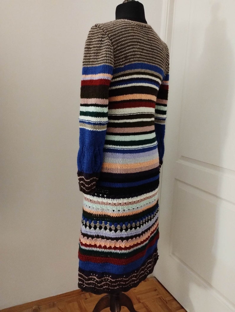 Crochet coat,, long coat, sweater, cardigan hand crafted, long cardigan sweater, made to order image 4