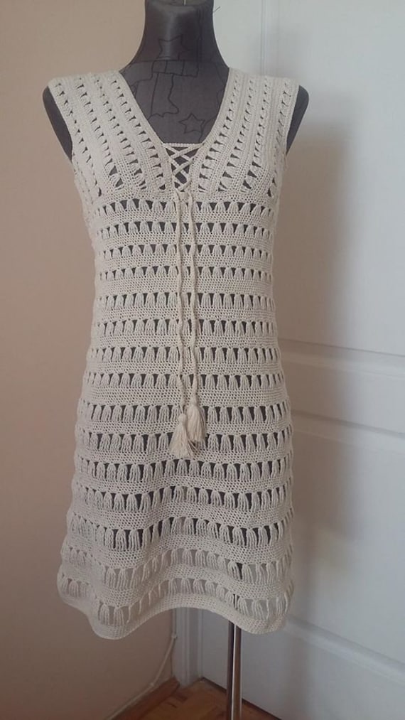 Crochet Dress Summer Dress Worn by Jennifer Aniston Made to Order