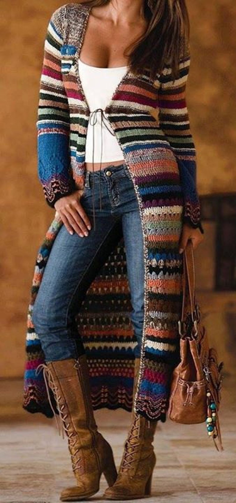 Crochet coat,, long coat, sweater, cardigan hand crafted, long cardigan sweater, made to order image 1
