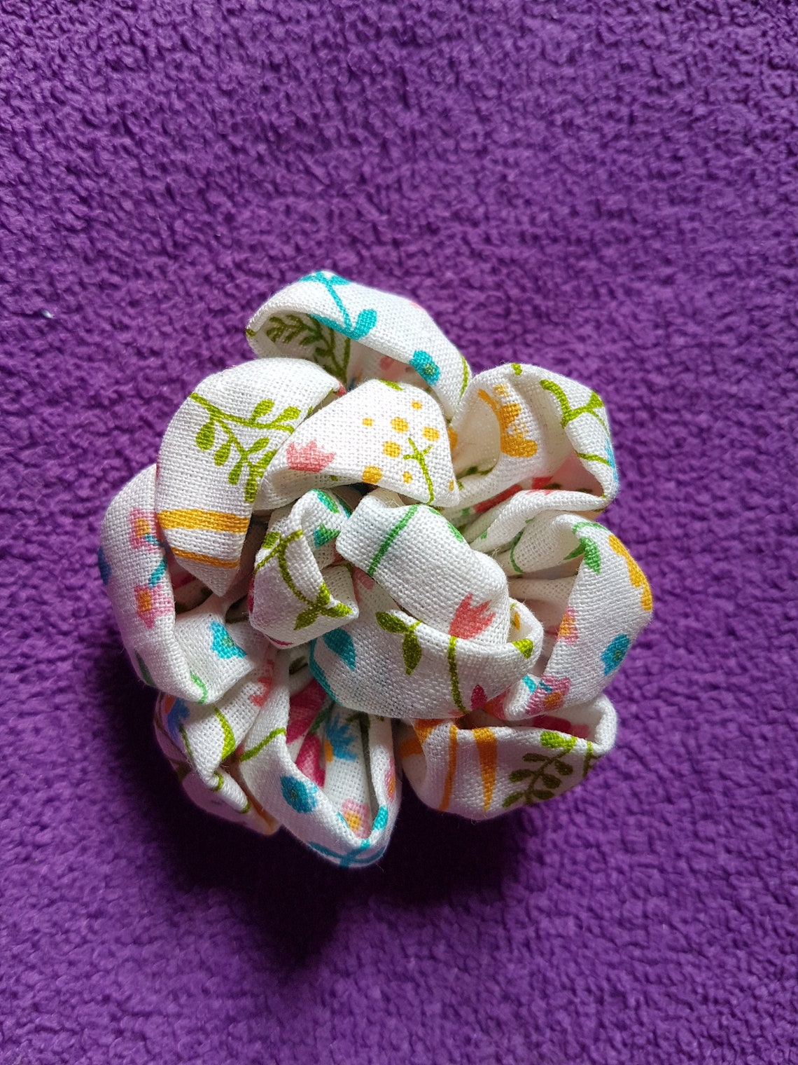 Broche de flores tela floral blanca. Etsy España