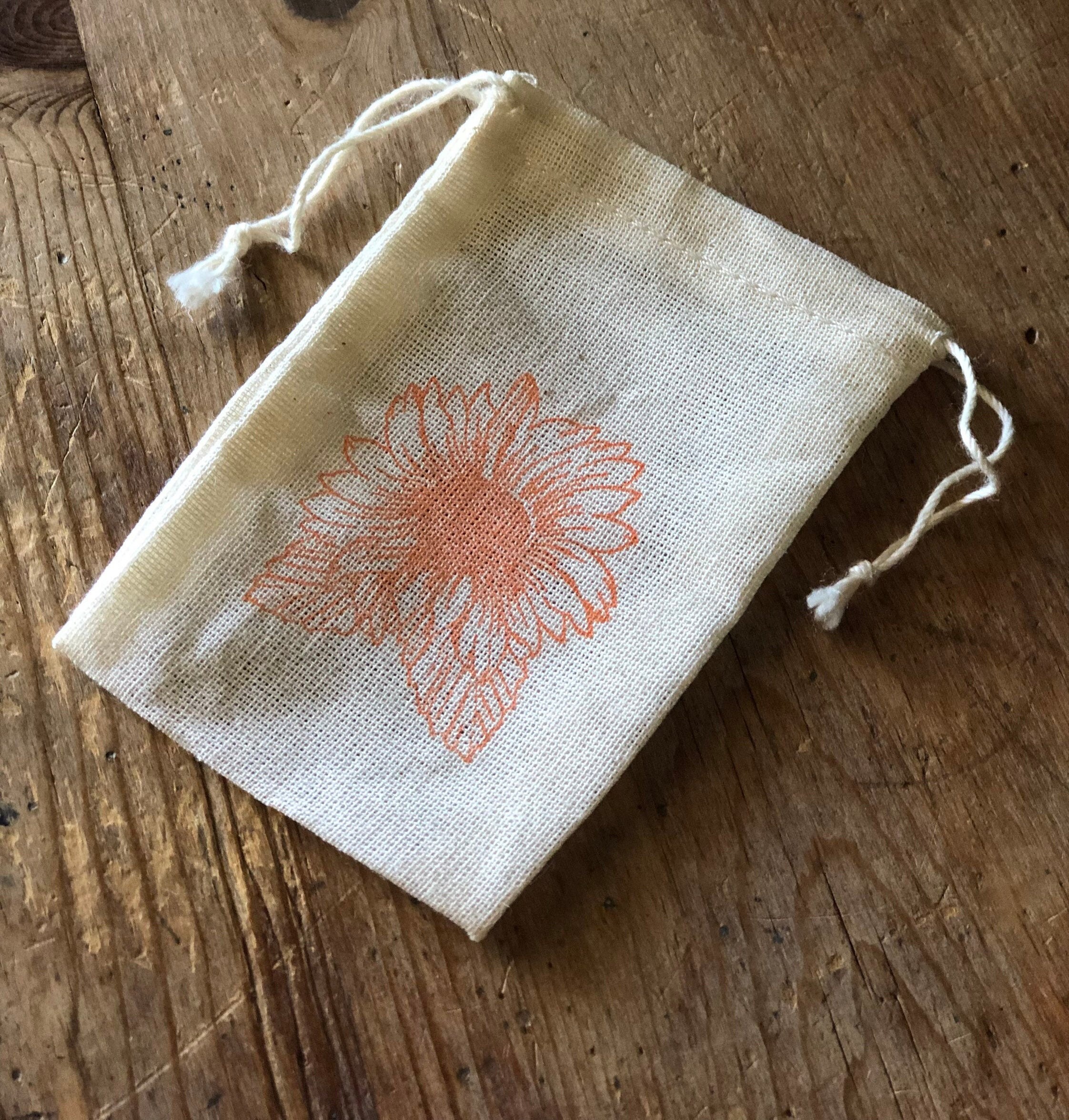Sunflower Bag 6 wildflower seed bags gift sack Bohemian Nature Etsy