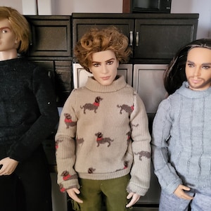 PATTERN Sweater for 1:6 Scale Male Fashion Dolls